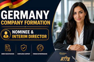 provide interim or nominee director for germany gmbh company formation