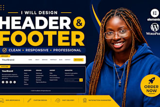 design header and footer website design