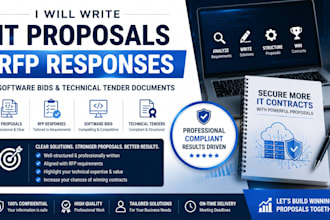 write IT proposal, rfp response, software bid, and technical tender document