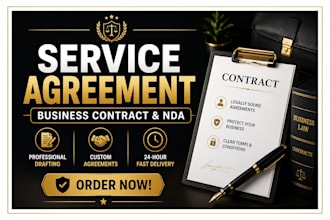 draft a professional service agreement contract nda or business contract
