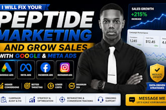 fix your peptide marketing and grow sales with google, meta ads
