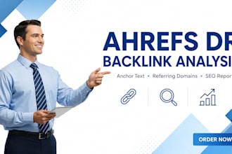 analyze ahrefs DR, backlinks, anchor text and referring domains in an SEO report