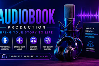 narrate and produce audiobook with female american voice over for acx audible