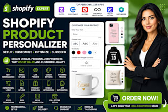 build and setup shopify product personalizer custom product options