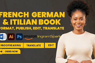 french spanish german book itilian book formatting proofreading and translation