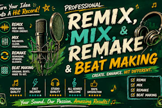 produce, remix or remake your dj song female edm singer