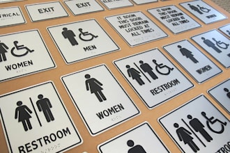 design compliant ada signage braille building regulatory inspection sign graphic