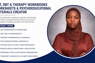 create cbt dbt therapy workbooks worksheets and psychoeducational materials