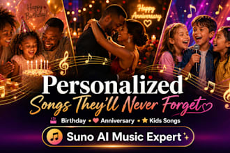 create a custom suno ai song for birthday, anniversary or children with suno ai