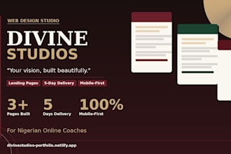 design a professional landing page for your online coaching business