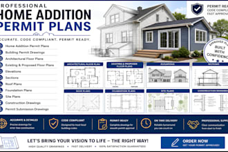 create home addition permit plan city permit drawings architectural plans