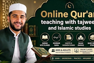 teach quran with tajweed and islamic studies for all ages