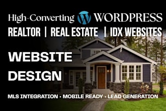 real estate website with idx mls integration for realtor or broker