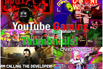 design a professional thumbnail for your gaming videos