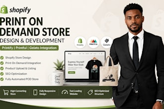 shopify print on demand store design printify printful shopify website expert