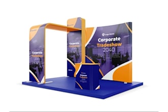 design trade show booth backdrop exhibition banners large format expo sign files