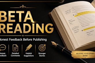 beta read your book and provide detailed reader feedback