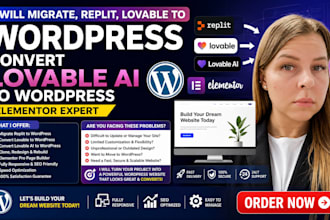 migrate replit lovable to wordpress, convert lovable ai to wordpress elementor