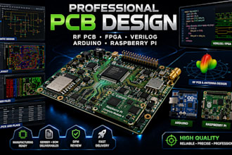 design pcb, rf pcb, antenna, fpga, verilog, arduino and raspberry pi systems