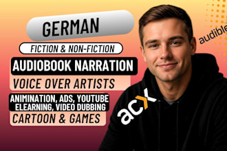 record native german male character voiceover for animination, ads, audiobook