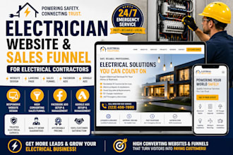 generate electrician electrical contractor website and sales funnel