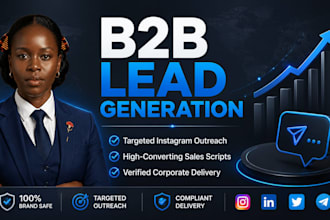 do b2b lead generation, instagram marketing and cold dm outreach