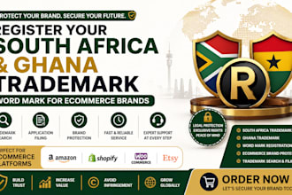 register your south africa ghana trademark word mark for ecommerce brands