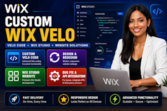 do custom wix velo code,wix velo,design redesign wix website,wix studio website