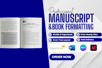 do manuscript formatting, book typesetting and epub in indesign