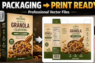 convert ai packaging and label design into print ready vector file with dielines