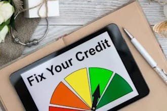 fix credit report, remove inquiries, negative item, charge off and late peyment