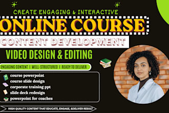 build powerpoint presentation design for online courses and training decks