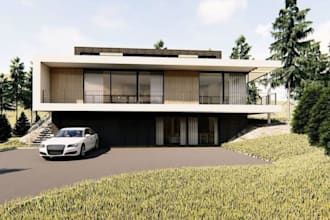 create realistic 3d architectural design using corona render and twinmotion