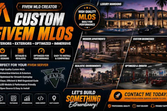 customize fivem maps, mios, interior design, props, ymaps and 3d texturing