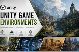 design unity game environments, unity game levels, unity game, level design
