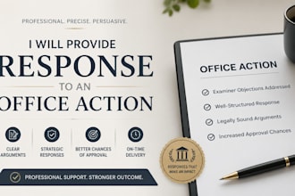 provide response to an office action