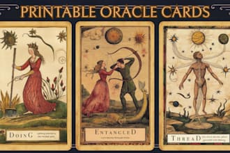 design custom oracle cards, affirmation cards, tarot card deck, printable cards