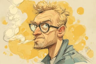 draw artistic cartoon caricatures