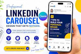 design engaging linkedin carousel posts in canva