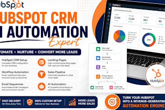 setup hubspot CRM automation and lead nurturing workflows, crm pipeline setup