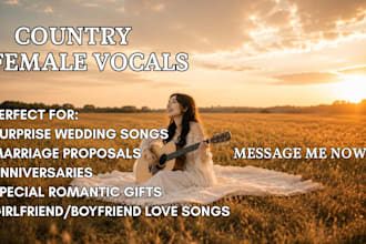 do surprise emotional female love gift song for wedding, birthday, anniversary