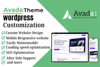 design wordpress website using avada install avada theme and fix any avada issue