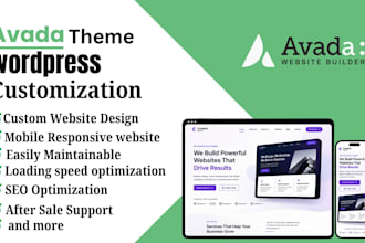 design wordpress website using avada install avada theme and fix any avada issue