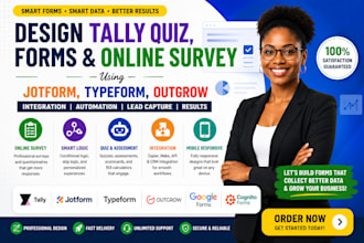 design tally quiz forms online survey using jotform typeform outgrow integration