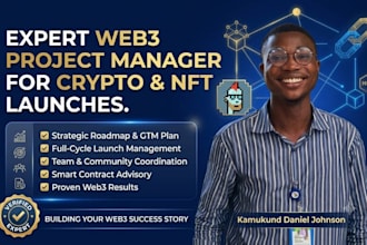 be your expert web3 project manager for crypto and nft launches