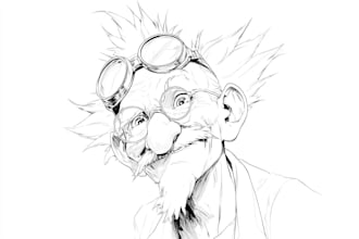 line drawing and vector line art illustration