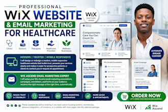 design wix healthcare website for therapists, setup wix ascend email automation