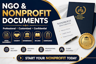 register your ngo and draft nonprofit legal documents