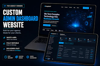 custom admin dashboard website for your agency clients