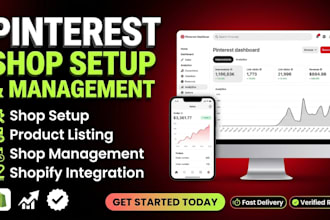 be your pinterest marketing ads manager with SEO pins, board for etsy shop sales